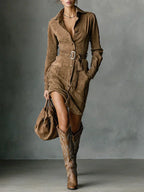 Marcelline | Belted Shirt Dress