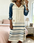 Alma | Striped Hooded Dress