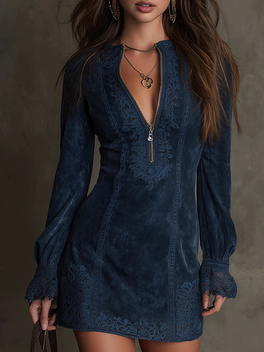 Selene | Embroidered Mini Dress