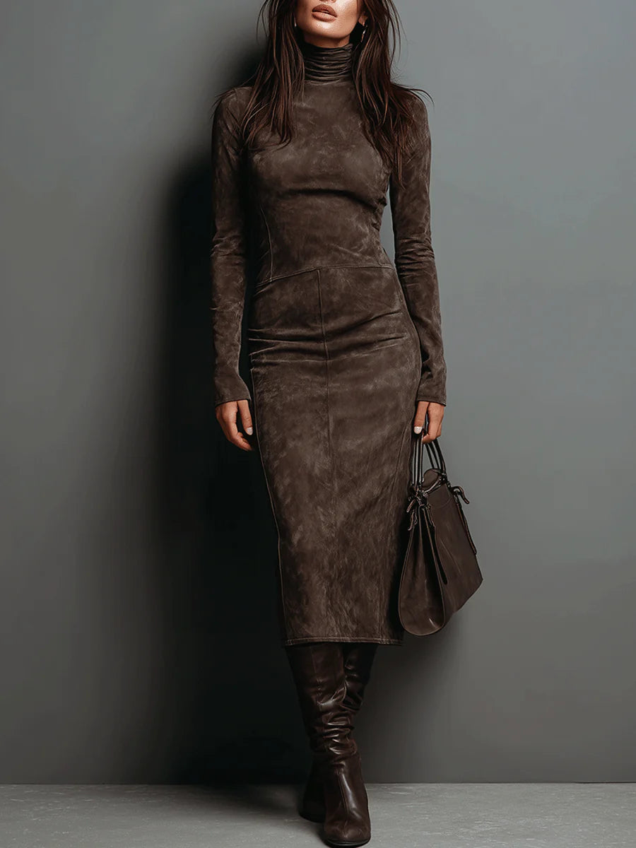 Victoria | Turtleneck Midi Dress