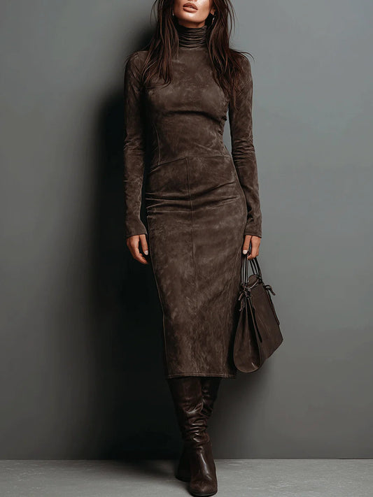 Victoria | Turtleneck Midi Dress