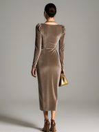 Carmeline | Velvet Midi Dress