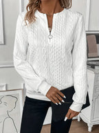 Lynne | Cable-Knit Zip Sweatshirt