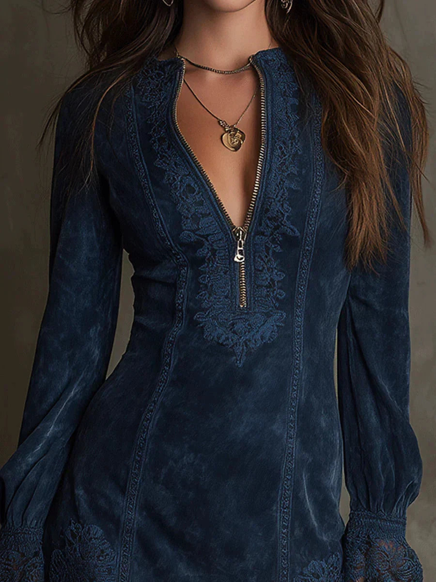 Selene | Embroidered Mini Dress