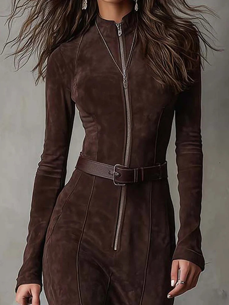 Aradia | Luxe Suede Maxi Dress