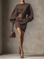 Freya | Knit Belted Dress