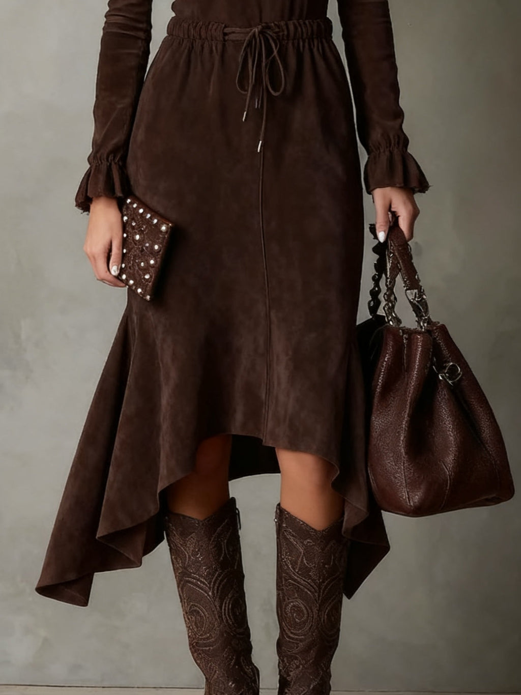 Adalia | Drawstring Midi Dress