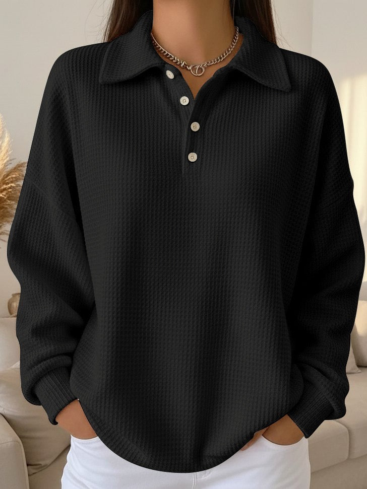 Sofia | Textured Polo Sweater