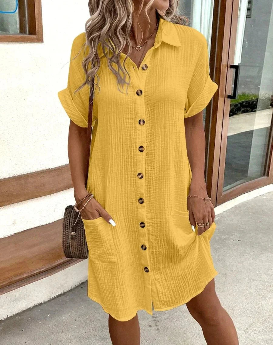 Lucette | Button Shirt Dress