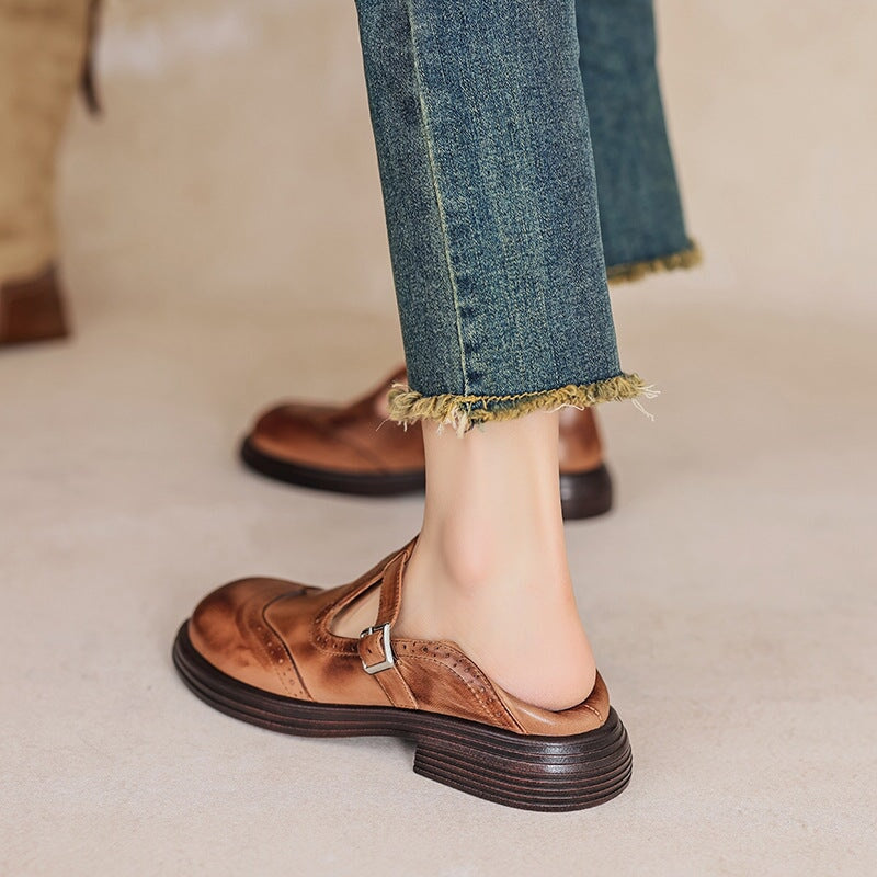 Elvara | Elegant Mary Janes Made Of Leather